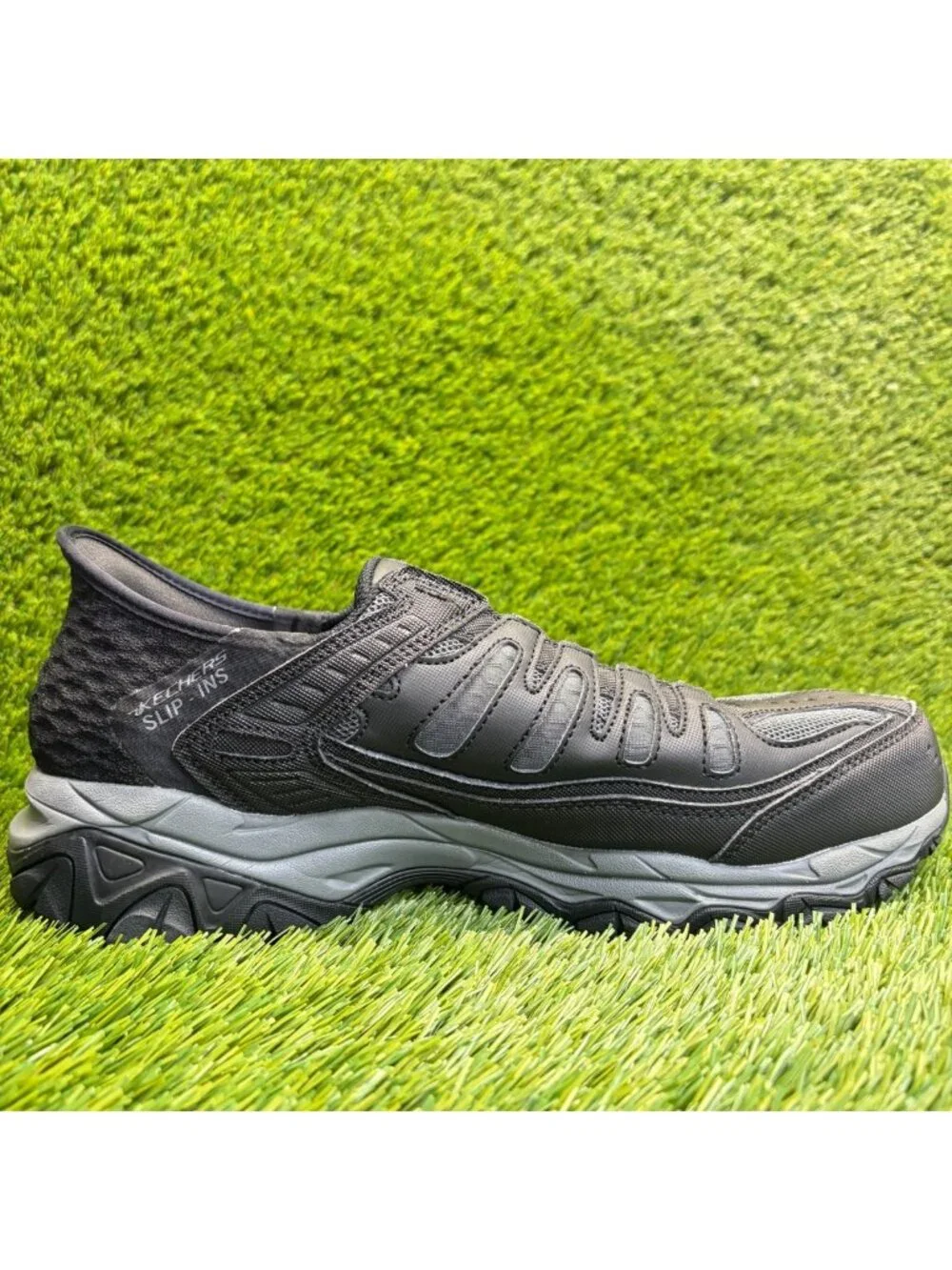 Skechers After Burn Ridgeburn Mens Size 11.5EE Black Athletic Shoes Sneakers
